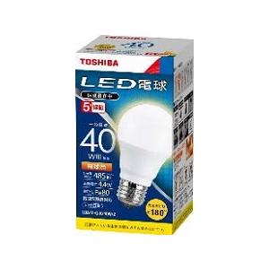(60個セット・送料無料)東芝ライテック LED電球 一般電球形 電球色 40W形 広配光 LDA4L-G-K/40W-2 (LDA4LGK40W2)｜smilelight