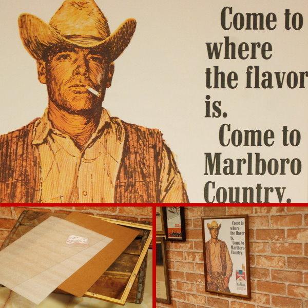 マルボロ イラスト広告 B4フレーム入り ◇ Marlboro カウボーイ タバコ