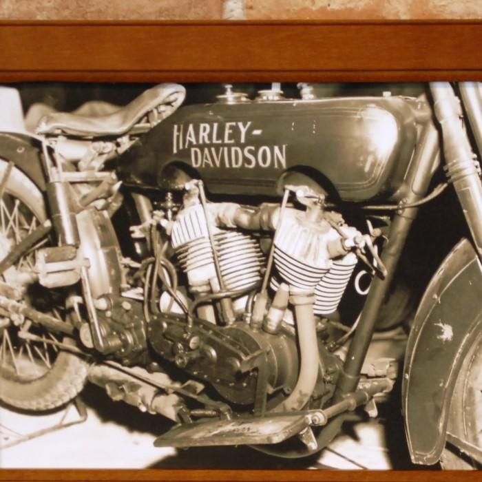 クラシックハーレー バイク B5ミニポスター フレーム付 ◇ HARLEY FB5