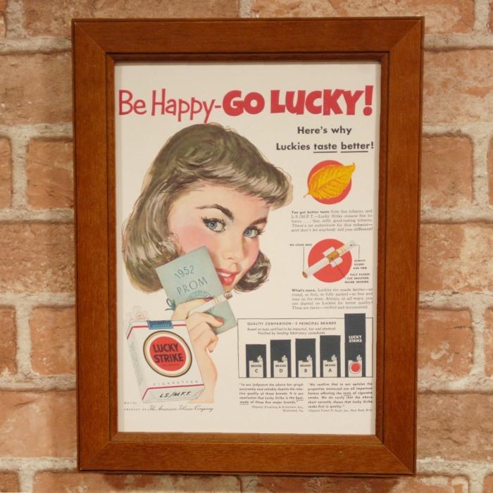 ラッキーストライク イラストポスター 複製 ポスター B5額入り
