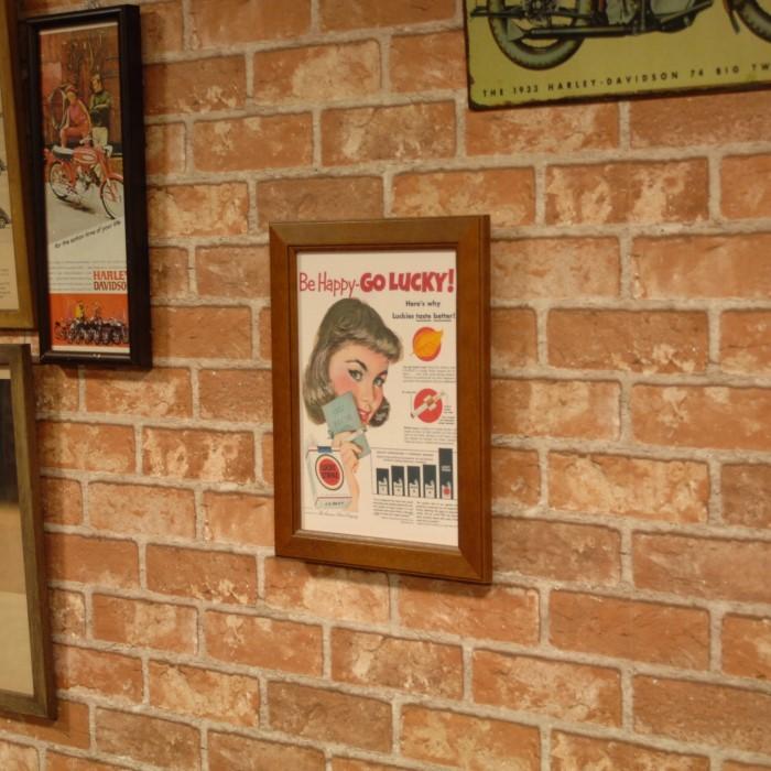 ラッキーストライク イラストポスター 複製 ポスター B5額入り