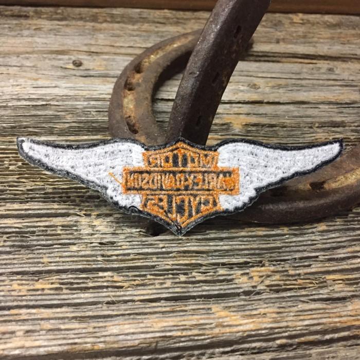 送料無料 ハーレー ウィング ロゴ ミニ 刺繍 ワッペン ◆ パッチ 羽根 B＆S エンブレム CAWP34 |  | 02