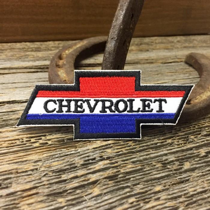 シボレー 3色 ボウタイロゴ ワッペン ◇ アメ車 CHEVROLET パッチ