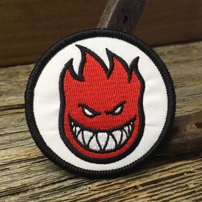 スピットファイヤー 丸型 ワッペン 火の玉 ロゴ ◇ 刺繍 パッチ