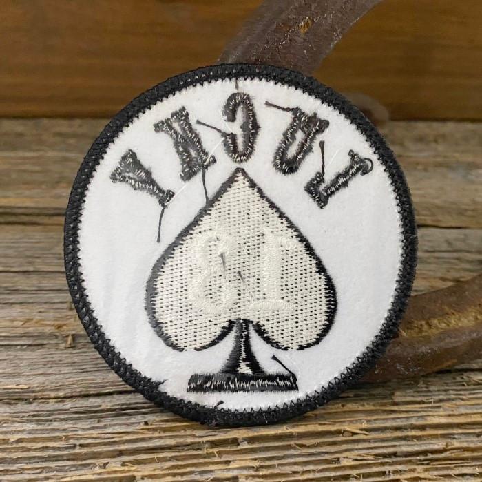 Lucky13 丸形 ワッペン ◇ パッチ スペード ラッキーサーティーン 刺繍