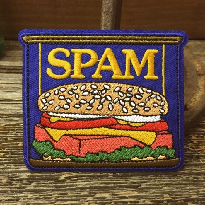 SPAM 缶型 刺繍 ワッペン ◆ スパム 缶詰 JHWP48｜smilemaker2525