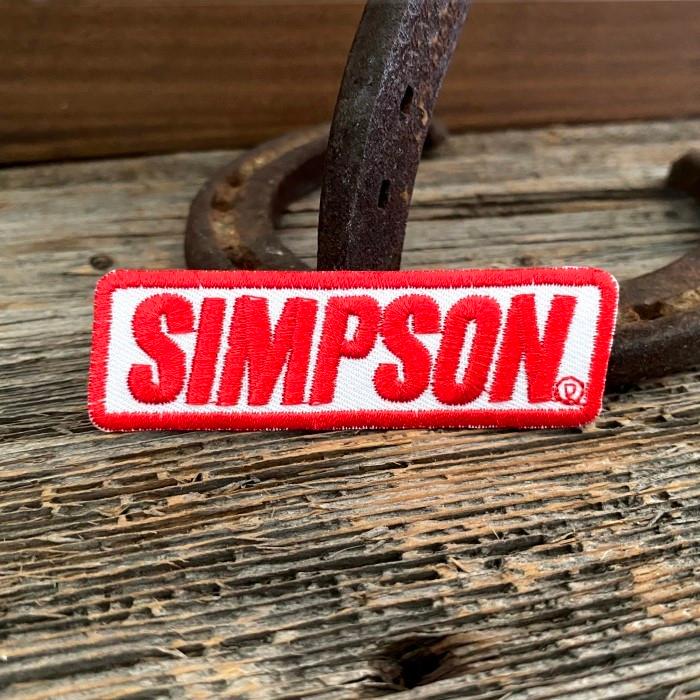 SIMPSON ロゴ 刺繍 バナー ワッペン ◇ パッチ シンプソン ヘルメット