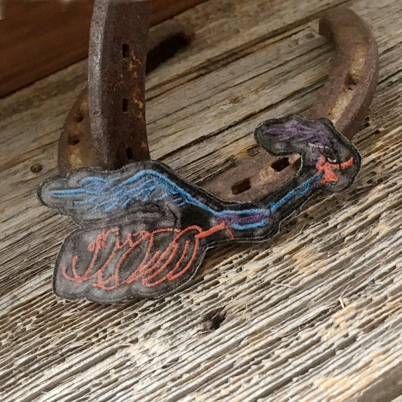 Road Runner 足がグルグル 刺繍 ワッペン ◇ パッチ ロードランナー