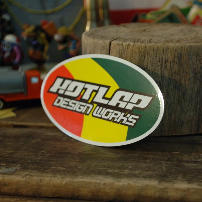 HOTLAP ロゴ 楕円形 ステッカー ◇ シール ホットラップ オートパーツ