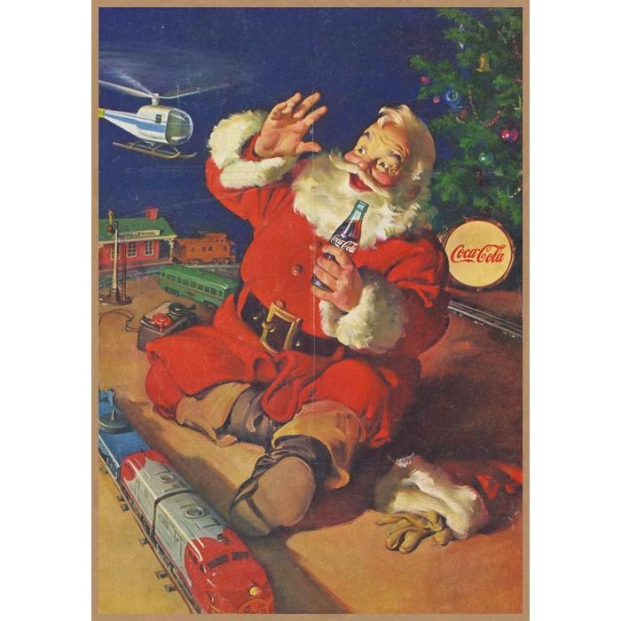 64年前のコカコーラ vintage 60s \"わんこ & サンタクロース 64年前のコカコーラ vintage 60s 