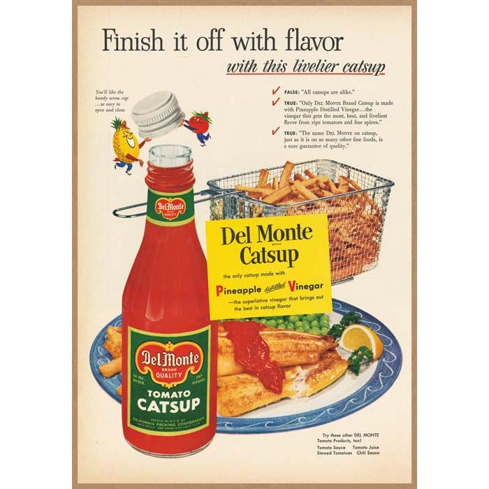デルモンテ トマトケチャップ レトロミニポスター B5サイズ 複製広告