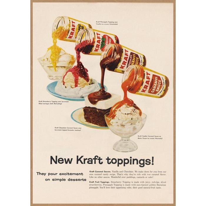 KRAFT デザートソース レトロミニポスター B5サイズ 複製広告