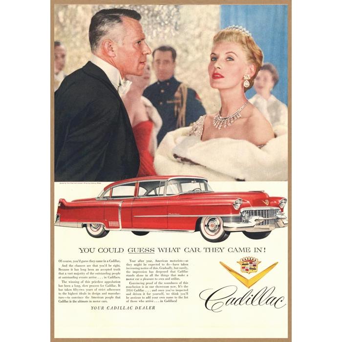 希少　キャデラック　cadillac アートポスター　写真　世界堂　1984年 Cadillac キャデラック レトロミニポスター B5サイズ 複製広告 ◇ アメ