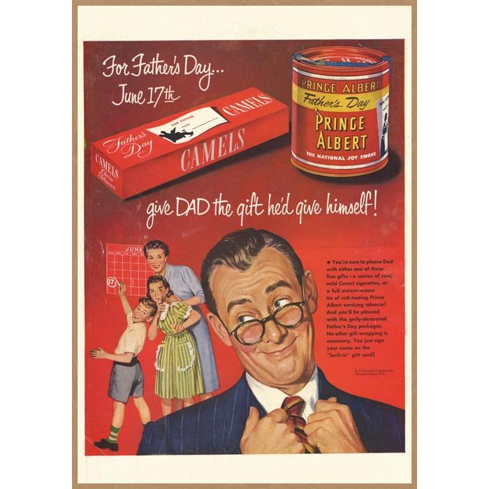 父の日のプレゼント タバコ レトロミニポスター B5サイズ 複製広告