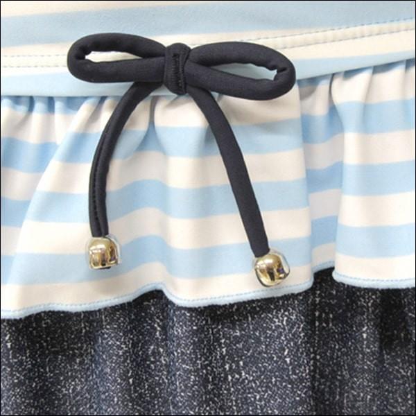 Dolly Ribbon タンキニ 水着 2点セット 140cm 150cm 160cm サックス ネイビー 482071 ドーリーリボン｜smilemako｜05