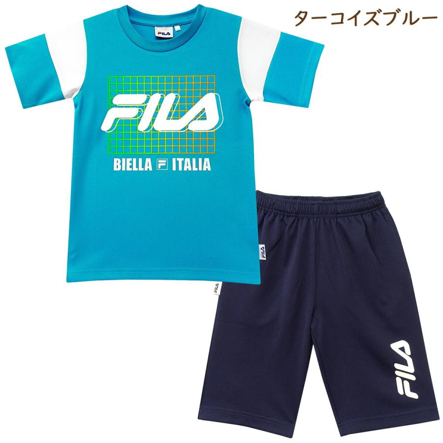 FILA（フィラ） キッズ ジャージ 半袖 上下 セット 吸汗速乾 男の子 T