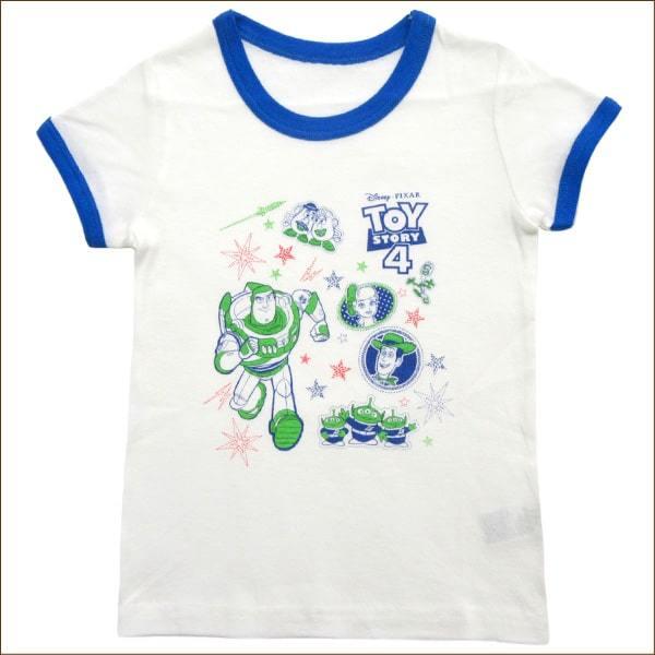 男の子 トイストーリー 半袖 丸首 Ｔシャツ 100cm 110cm 120cm ホワイト Disney PIXAR ディズニー ピクサー