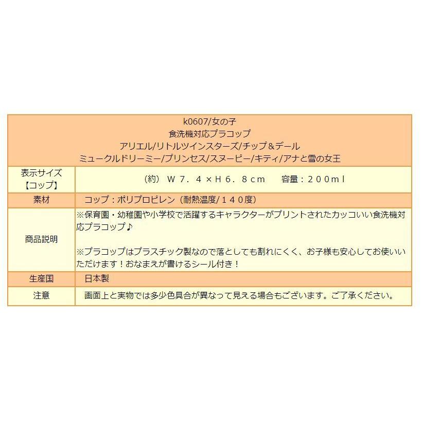 女の子 食洗機対応 プラコップ アリエル リトルツインスターズ チップ デール ミュークルドリーミー プリンセス スヌーピー キティ アナ雪 K0607 5 Z K0607 すまいるまこ 通販 Yahoo ショッピング