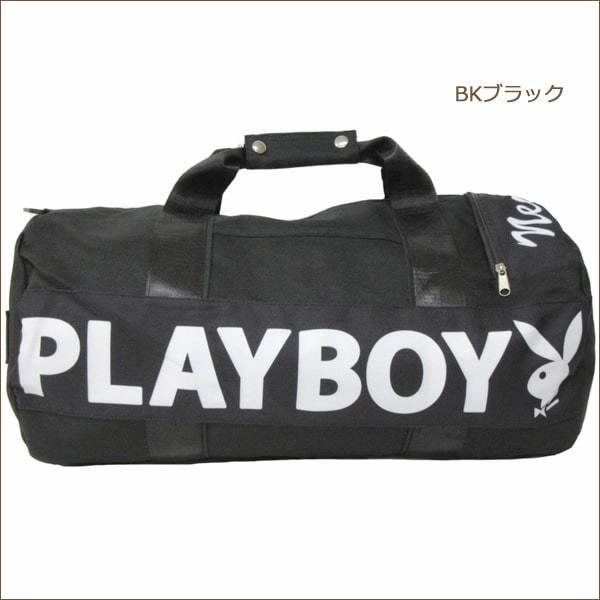 PLAYBOY プレイボーイ ロール ボストンバッグ Lサイズ BK