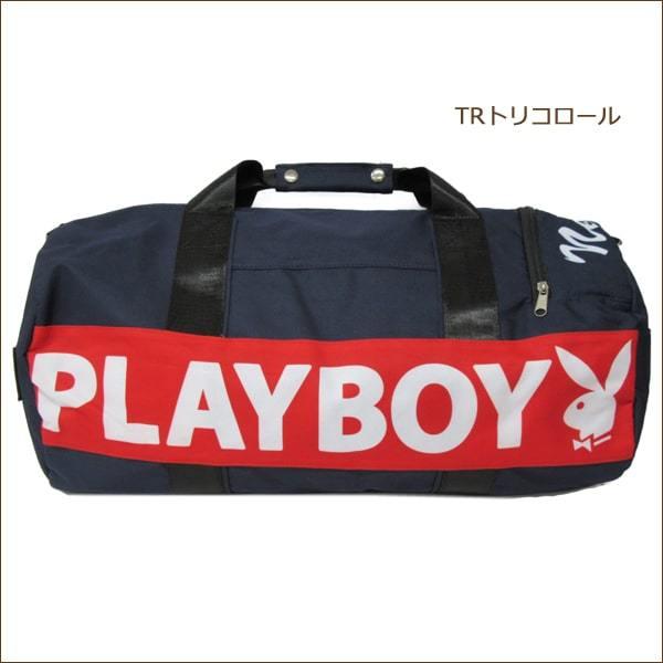 PLAYBOY（プレイボーイ） ロール ボストンバッグ Lサイズ BKブラック