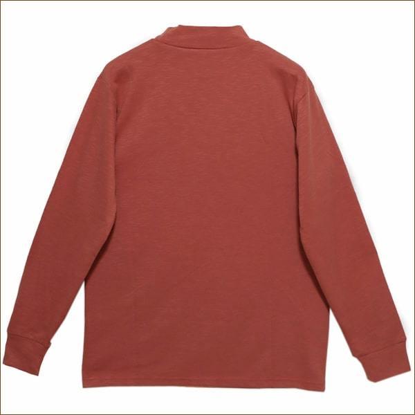 メンズ ハイネック スラブニット 長袖Tシャツ M L LL 3L ホワイト