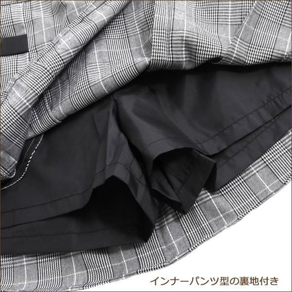 algy チェック スカパン XS140cm S150cm M160cm BKブラック G418021 