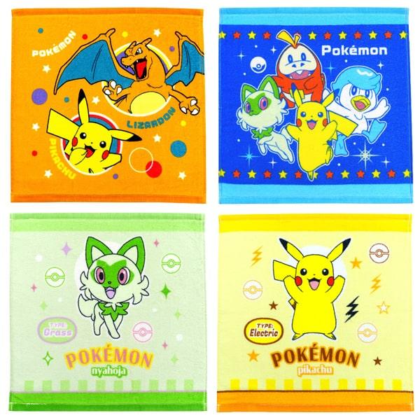Pokemon ポケモン ハンドタオル 4枚 セット キャラクター 男の子 Pokemon ポケモン ハンドタオル 4枚 セット キャラクター 男の子