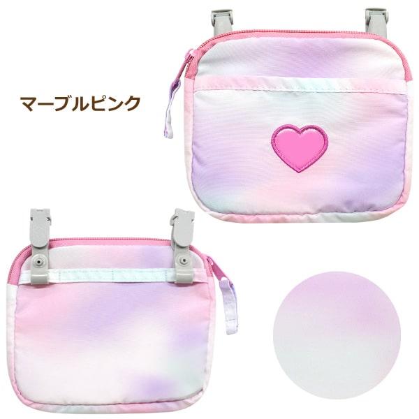 移動ポケット マルチポケット 女の子 クリップ付き ジップタイプ