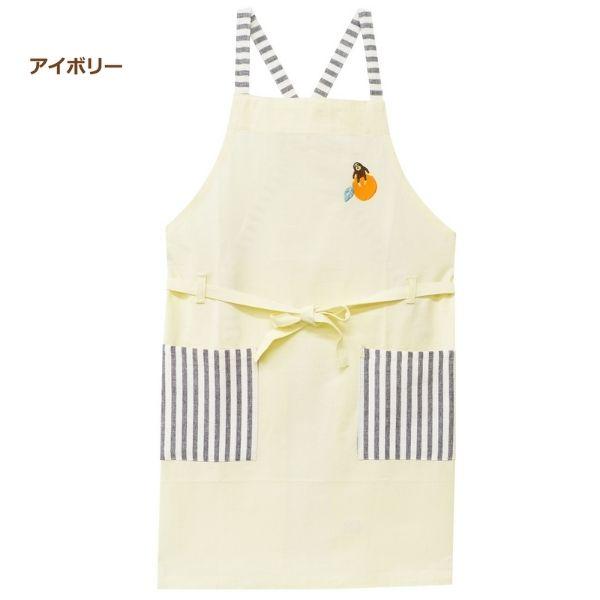 エプロン 前結び バッククロス インド綿 X型 アニマル刺繍 レディース