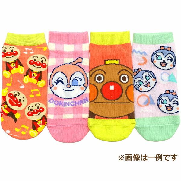 Fukuske（フクスケ） アンパンマン 靴下 レディース キャラクター 4足