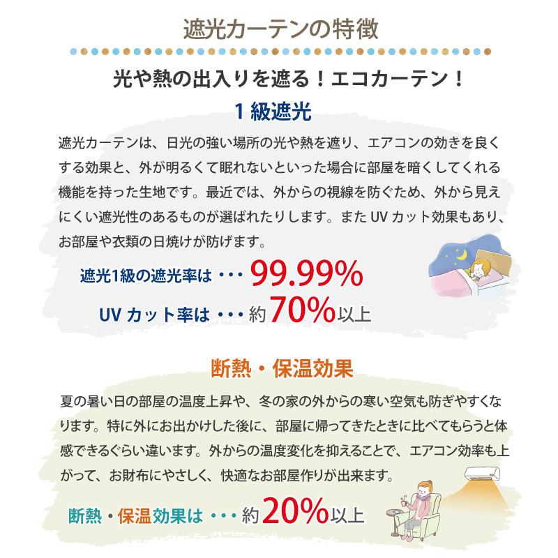 遮光カーテン 4枚組 遮光1級 カーテン 4枚セット レース 断熱 保温 昼見えにくい 既製 | スマイル商店 | 03