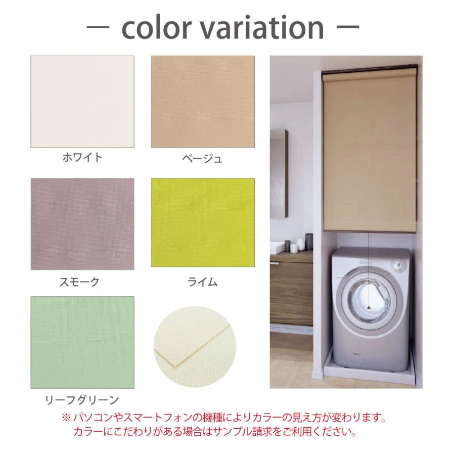立川機工 ロールスクリーン 浴室 お風呂 脱衣場 ロールカーテン 5色
