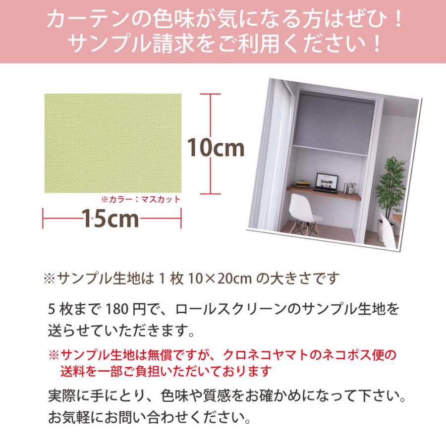 ロールスクリーン　サルト　オーダー品　幅140㎝（生地幅136㎝） 立川機工 ロールスクリーン 浴室 お風呂 脱衣場 ロールカーテン 5色