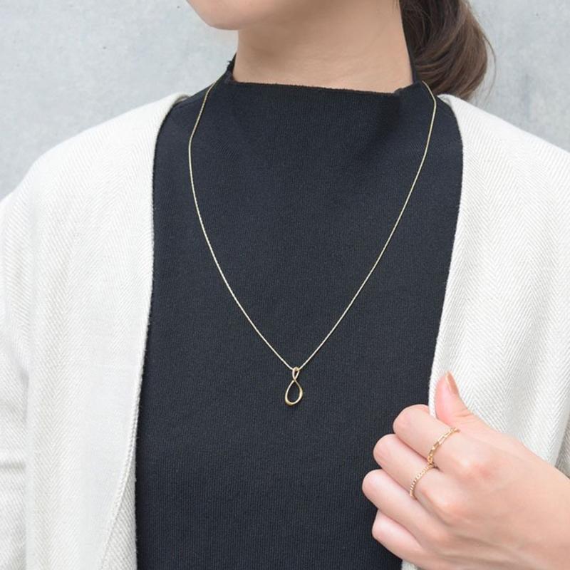 ネックレス ワンポイント スライド式チェーン ペンダント レディース