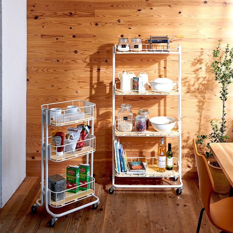 ワゴン 収納 ラック スチールラック 3段ラック キャスター付き