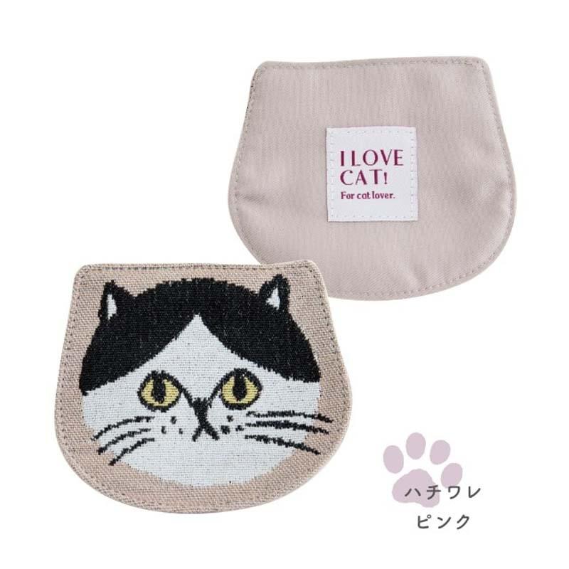 コースター おしゃれ 1枚 吸水 布 ねこ プレイスマット ネコ