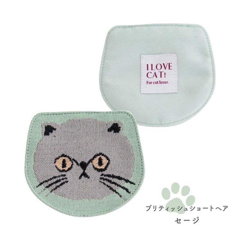コースター おしゃれ 1枚 吸水 布 ねこ プレイスマット ネコ