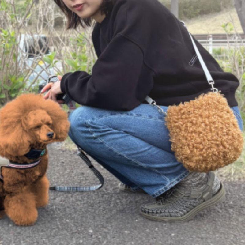 ショルダーバッグ サコッシュ プードル 犬 ペット スマホショルダー