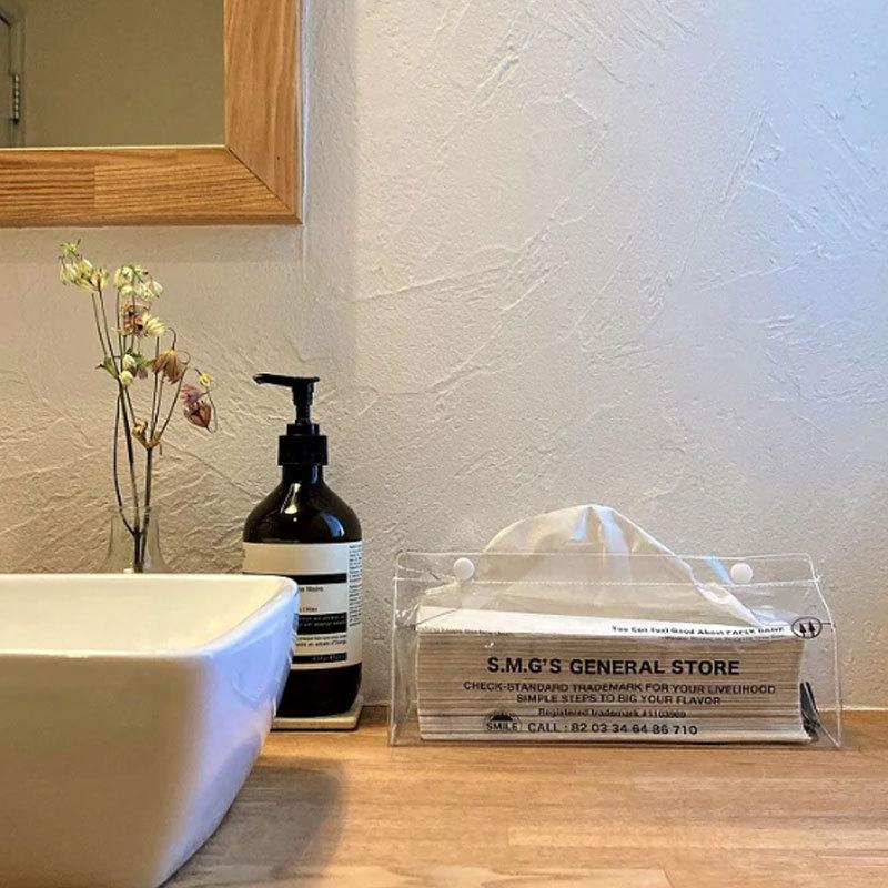 ティッシュカバー テンテ COMMERCIAL コマーシャル クリア ティッシュ