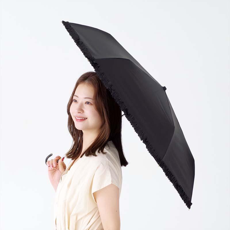 【新品未使用】HIYARI 日傘　完全遮光100％　晴雨兼用　男女兼用 日傘 完全遮光 100％ レディース フリル 晴雨兼用 nifty colors 遮光