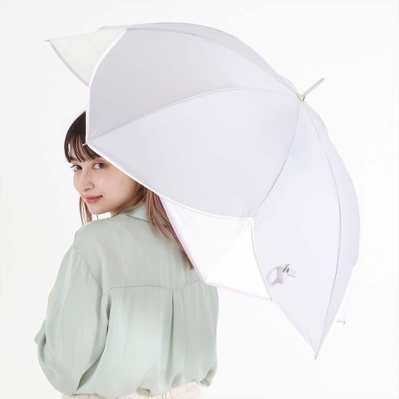 傘 フラワーパイピング 雨傘 長傘 花形 レディース 晴雨兼用 UV