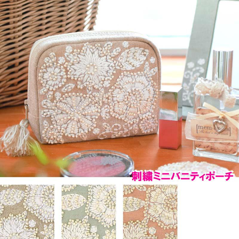 刺繍ミニバニティポーチ テンダーフラワー ポーチ メイクポーチ 化粧ポーチ マルチポーチ 小物入れ レディース パステル バッグ収納 コスメポーチ おしゃれ Po A 0027 雑貨のセレクトショップsmileme 通販 Yahoo ショッピング