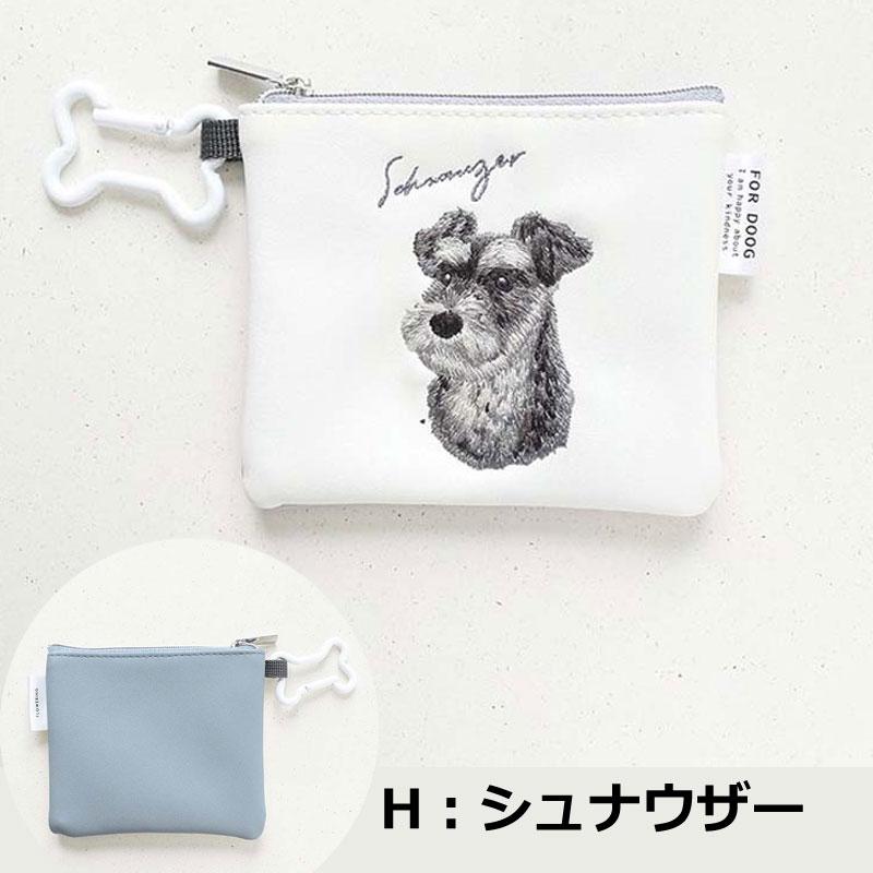 ハンドメイドꕤ フラットポーチꕤ犬 ハンドメイドꕤ フラットポーチꕤ犬