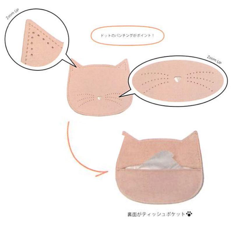 ポケットティッシュ ケース Mew キャット ねこ 猫型 ポーチ ティッシュポーチ おしゃれ ティッシュ 携帯用 ティッシュケース フラット スリム ぺったんこ 雑貨 新発売の