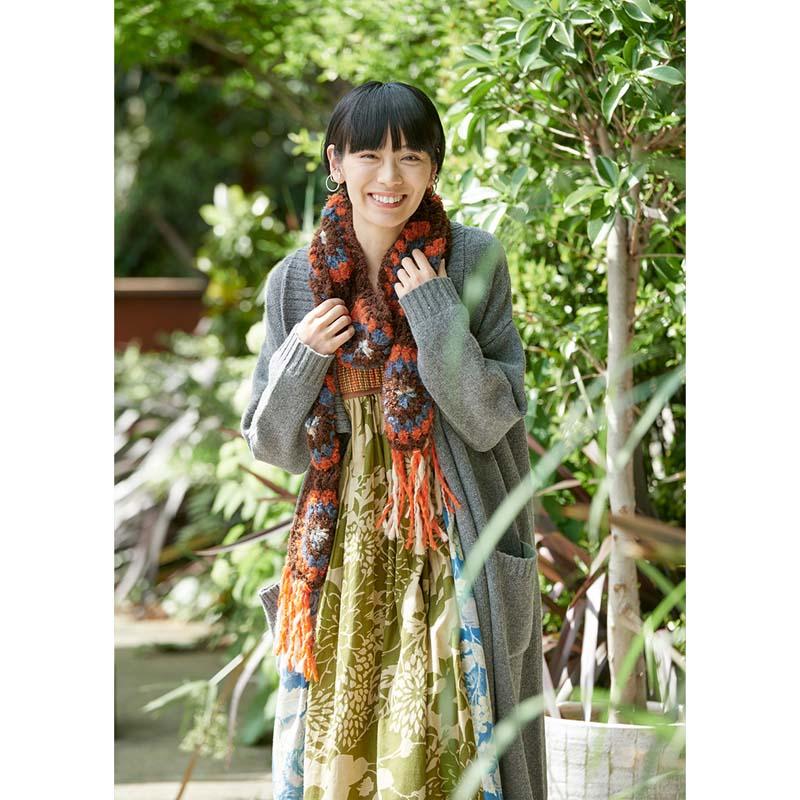 SALE マフラー 1点物 手作り 手編み クロシェット ストール ネック 