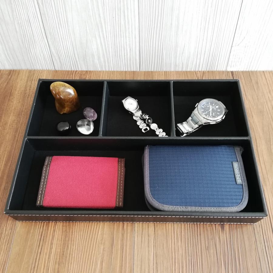 スマイルミント レザー トレイ 4部屋 ブラウン |  | 04