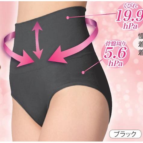 ハイウエストショーツ 着るだけ 下腹が凹む ムダ肉ぺたんこ 圧着仕様