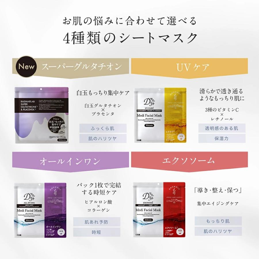 エクソソーム シートマスク ヒト幹細胞 エイジングケア UVケア D3+