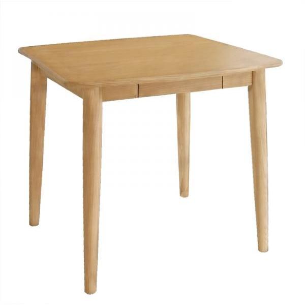 3点セット テーブル ナチュラル W75+カバーリングチェア ココア×2 ダイニング unica ユニカ