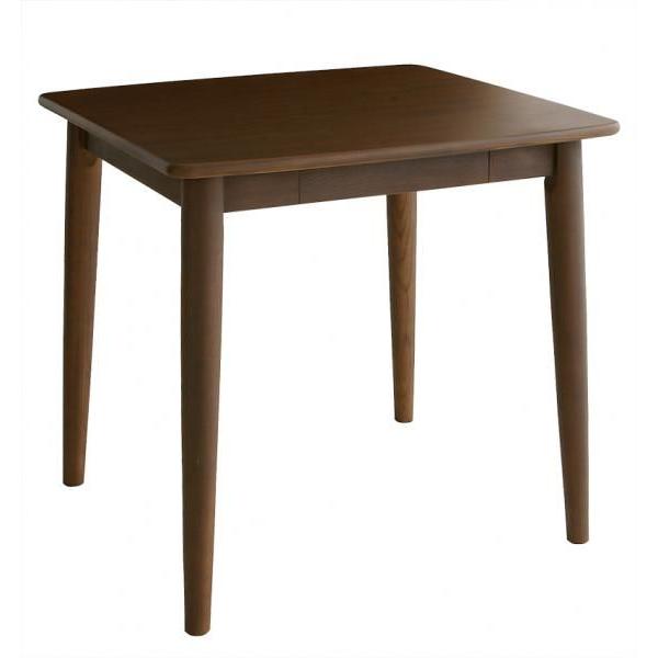 3点セット テーブル ブラウン W75+カバーリングチェア アイボリー×2 ダイニング unica ユニカ